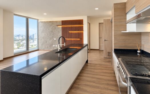 Renta Departamento Torres Uma Angelópolis Puebla | Piso Alto, 2 Recámaras, Vista Panorámica