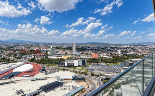 Renta Departamento Torres Uma Angelópolis Puebla | Piso Alto, 2 Recámaras, Vista Panorámica