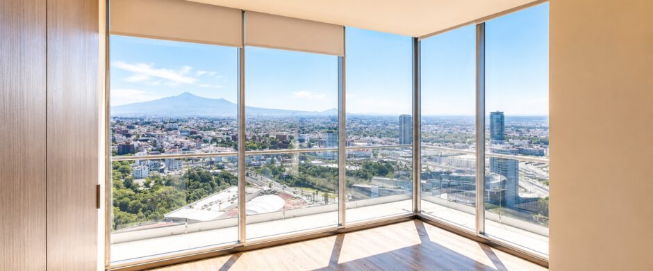 Renta Departamento Torre Uma Angelópolis Puebla | Piso Alto, 2 Recámaras, Vista Panorámica