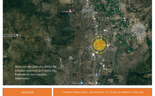 Nave Industrial en Venta – Renta Celaya | 2,500 m², Patio de Maniobras y Andén de Carga