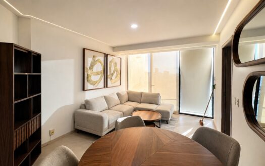 Renta Departamento amueblado Adamant I angelopolis Puebla | 1 Recámara, Terraza y 56 m²