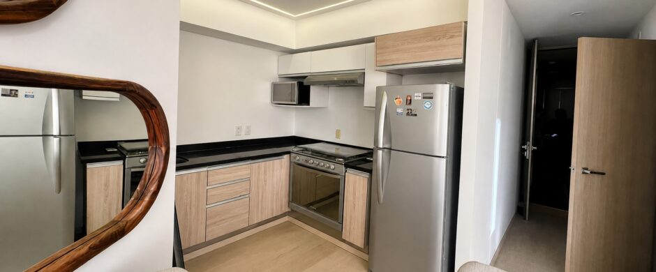 Renta Departamento amueblado Adamant I angelopolis Puebla | 1 Recámara, Terraza y 56 m²